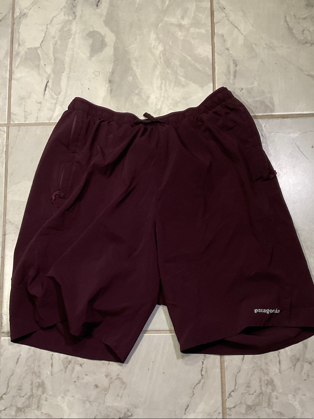 Patagonia Men's Burgundy Purple running  Athletic Shorts medium